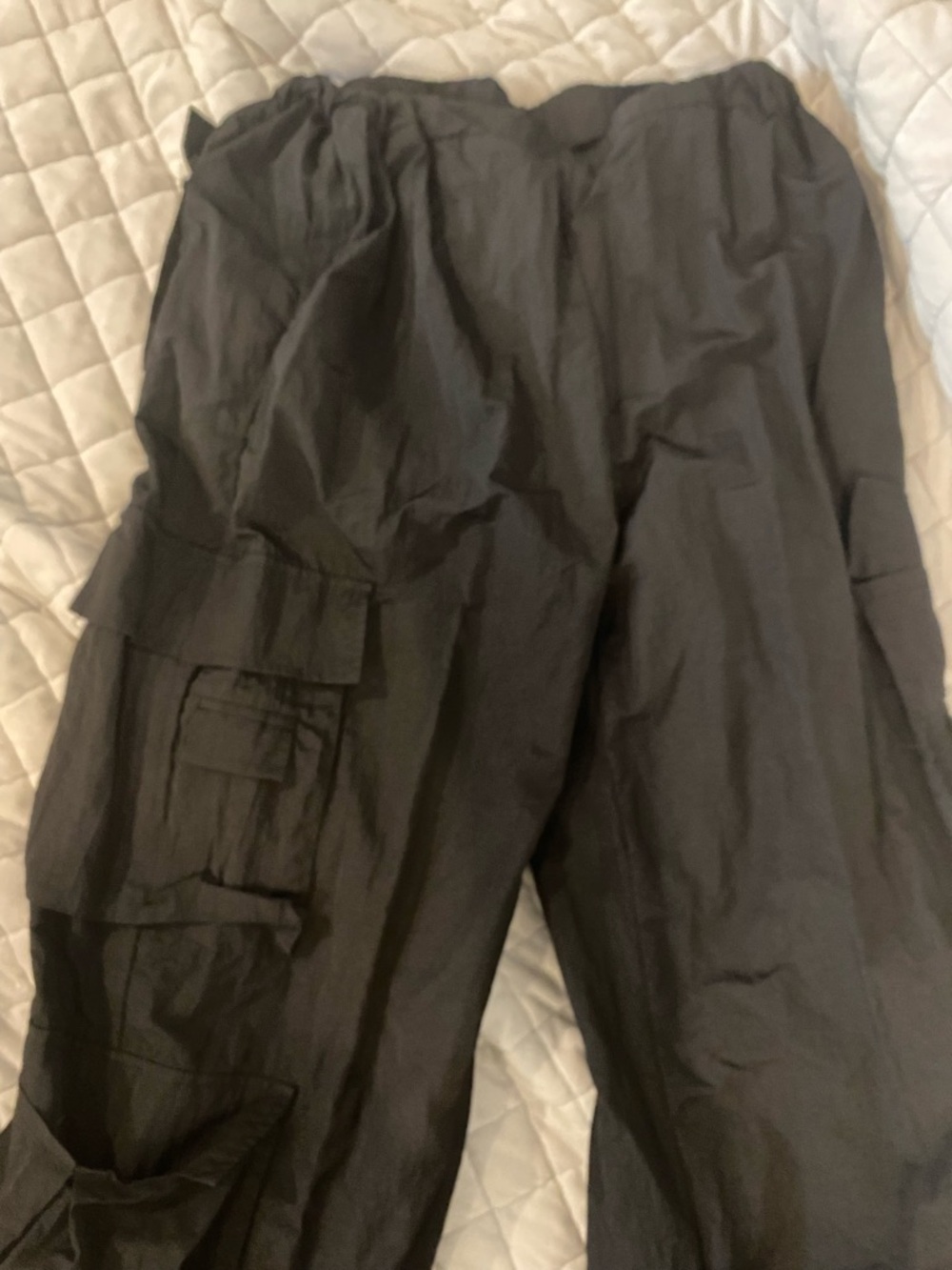 Gold Hinge Black Cargo Pants with Utility Pockets